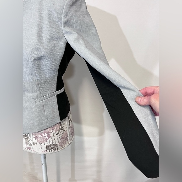 RACHEL‎ ROY Gray and black crop blazer size 4 - Picture 3 of 12
